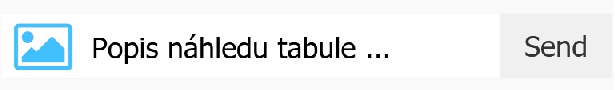 Ikona pro odeslání obsahu interaktivní části tabule ostatním uživatelům